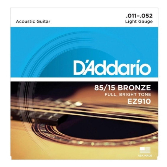 Струны для акустической гитары D'Addario .011-.052 + 3 медиатора в подарок - фото 1 - id-p1873567171