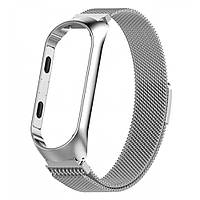 Ремінець Milanese Loop Xiaomi Mi Band 3 ; 4 Silver