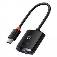 Переходник адаптер HDMI to VGA Adapter Baseus (WKQX0100) Lite Series Black