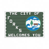 Металлическая табличка The city of Forks