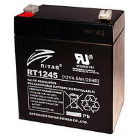 Акумулятор ДБЖ 12 В 4.5 А·год AGM Ritar RT1245 / 12 V 4.5 Ah / 90х70х107 мм