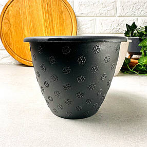 Вазон для квітів великих розмірів 31.5л 45 * 34 см Графіт Верона Алеана, фото 3