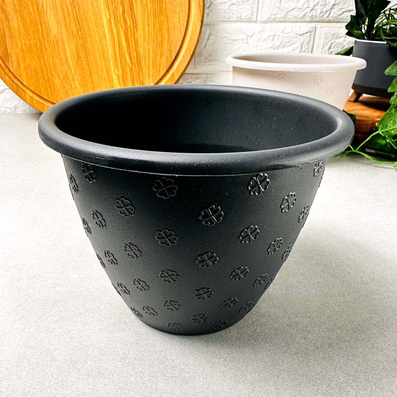 Вазон для квітів великих розмірів 31.5л 45 * 34 см Графіт Верона Алеана