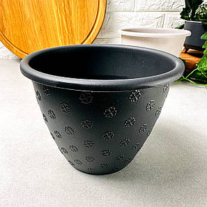 Вазон для квітів великих розмірів 31.5л 45 * 34 см Графіт Верона Алеана, фото 1