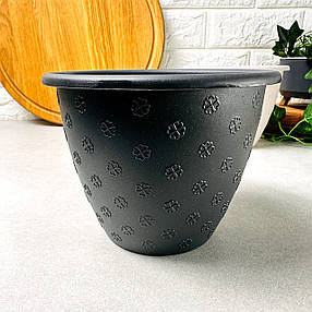 Вазон для квітів великих розмірів 31.5л 45 * 34 см Графіт Верона Алеана, фото 2
