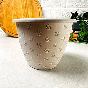 Середній вазон квітковий 18*14см 2л Какао, Верона Алеана, фото 2