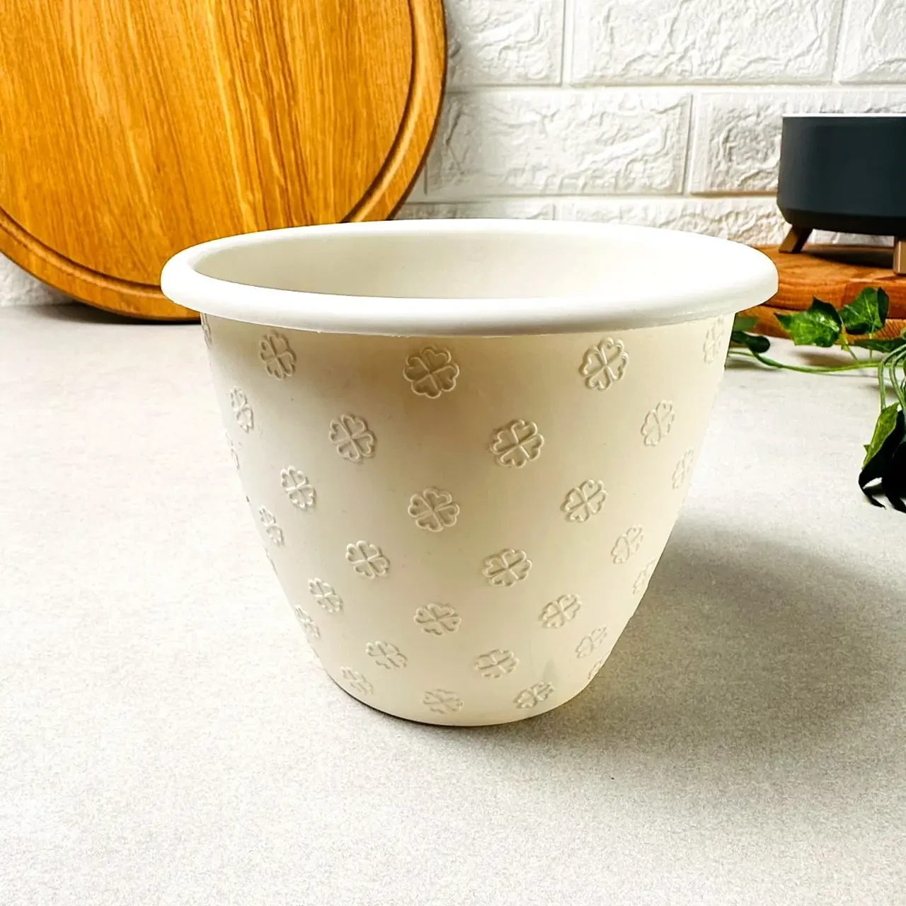 Квітковий горщик 6.5л 27*20.5 см Біла троянда Верона Алєана