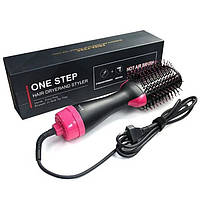 Щітка для волосся One step Hair Dryer 1000 Вт | Фен гребінець one step | Фен браш із обертанням | Фен для BD-215 завивки волосся