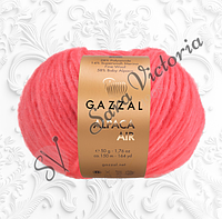 Коралова пряжа альпака Gazzal Alpaca Air (Газзал альпака аїр) 87 корал