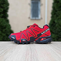 Чоловічі кросівки | Salomon Speedcross 3 | червоний з чорним | щільний текстиль | частково маломірні, :41