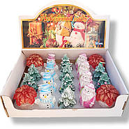 Набір декоративних свічок Новорічний 20 штук h = 10 см, фото 7