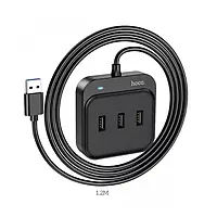 USB-хаб Hoco HB31 Easy 4-in-1 (USB to USB2.0 * 4) Black (L = 1.2 M)