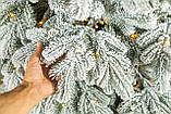 Ялинка лита "Ковалівська" ЗАСНІЖЕНА LED (золотий - білий) 2,50м, фото 9