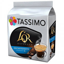 Кава в капсулах Tassimo L'or Espresso Decaffeinated 16 шт Тассімо Без кофеїну