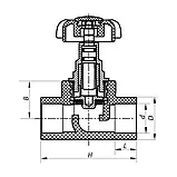 Вентиль PP-r прямоточний ITAL 25 мм, фото 4