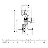 Вентиль для підключення сантехнічних приладів ITAL 1/2" х 3/4", фото 2