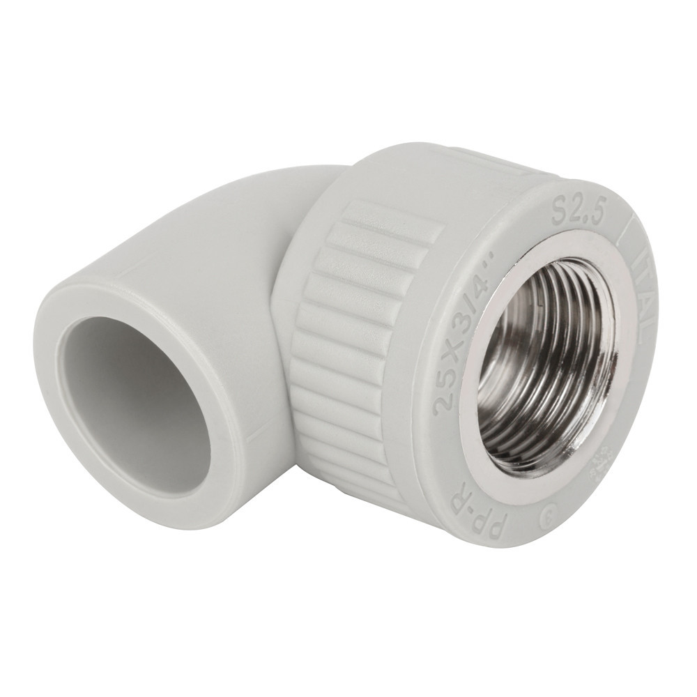 Кутник 90° PP-r з внутрішньою різьбою ITAL 25 мм x 1/2", фото 1
