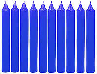 Свечи Столовые Парафиновые Декоративные Синие 200/20 желтые 10 шт