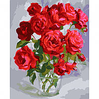 Картина по номерам (набор для росписи) Цветы "Букет роз", 40*50 см., SANTI 954730