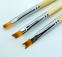 Набір для розпису нігтів 3 шт(V образна, подвійні і градієнт, зигзаг) Kolinsky