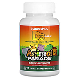 Вітамін D3, зі смаком натуральної черешні, NaturesPlus, Animal Parade, 500 МО, 90 таблеток у формі тварин, фото 2