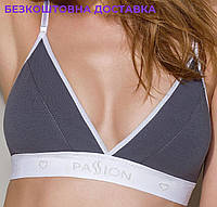 Спортивный топ с двойными бретелями Passion PS007 TOP dark grey, size L