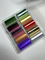 Фольга для лиття перекладна в контейнері, набір 10шт