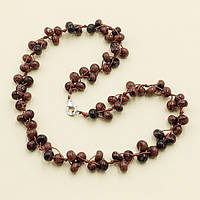 Буси Синина Обсидіан Махагон 8х5 мм 45 см