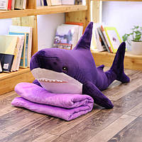 Мягкая игрушка подушка плед Акула ИКЕА | Детская игрушка Акула IKEA обнимашка 140, Розовый .Хит!