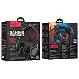 Наушники HOCO Sue headphones gaming W108 |RGB, 2m cord|, фото 3