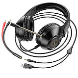 Наушники HOCO Sue headphones gaming W108 |RGB, 2m cord|, фото 6