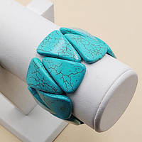 Браслет Бірюза 35 мм на гумці