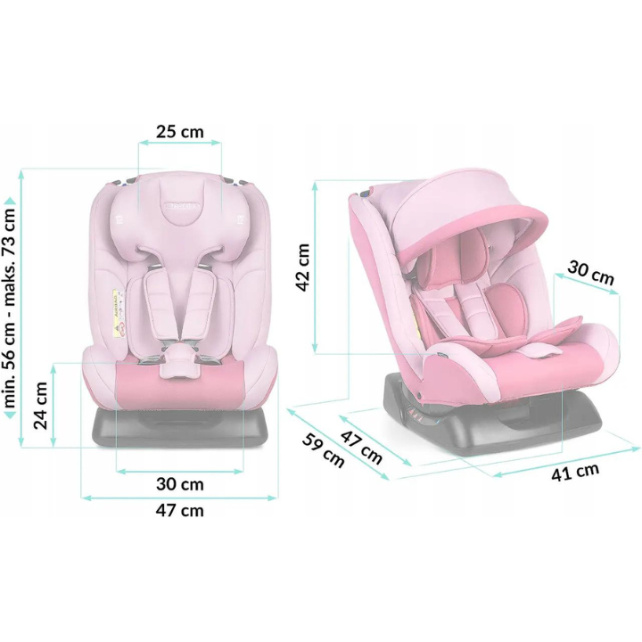 Детские автокресла от 0-36 кг Ricokids Luco 0-36 кг Pink кресла детские для авто с положением для сна - фото 8 - id-p2029174272