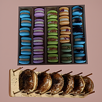 Комплект підставок органайзерів для пончиків і макарунс для кав'ярні та кондитерських