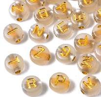 Бусини акрил 7х3,5 мм 50 г ≈350 шт неонові літери УТ100030300