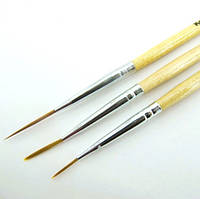 Набір для розпису нігтів лайнер (страйпер)3 шт Kolinsky