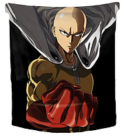 Плед Ванпанчмен One Punch Man качественное покрывало с 3D рисунком размер 80х100