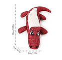 Іграшка для собак м'яка з пищалкою Крокодил Червоний, фото 2