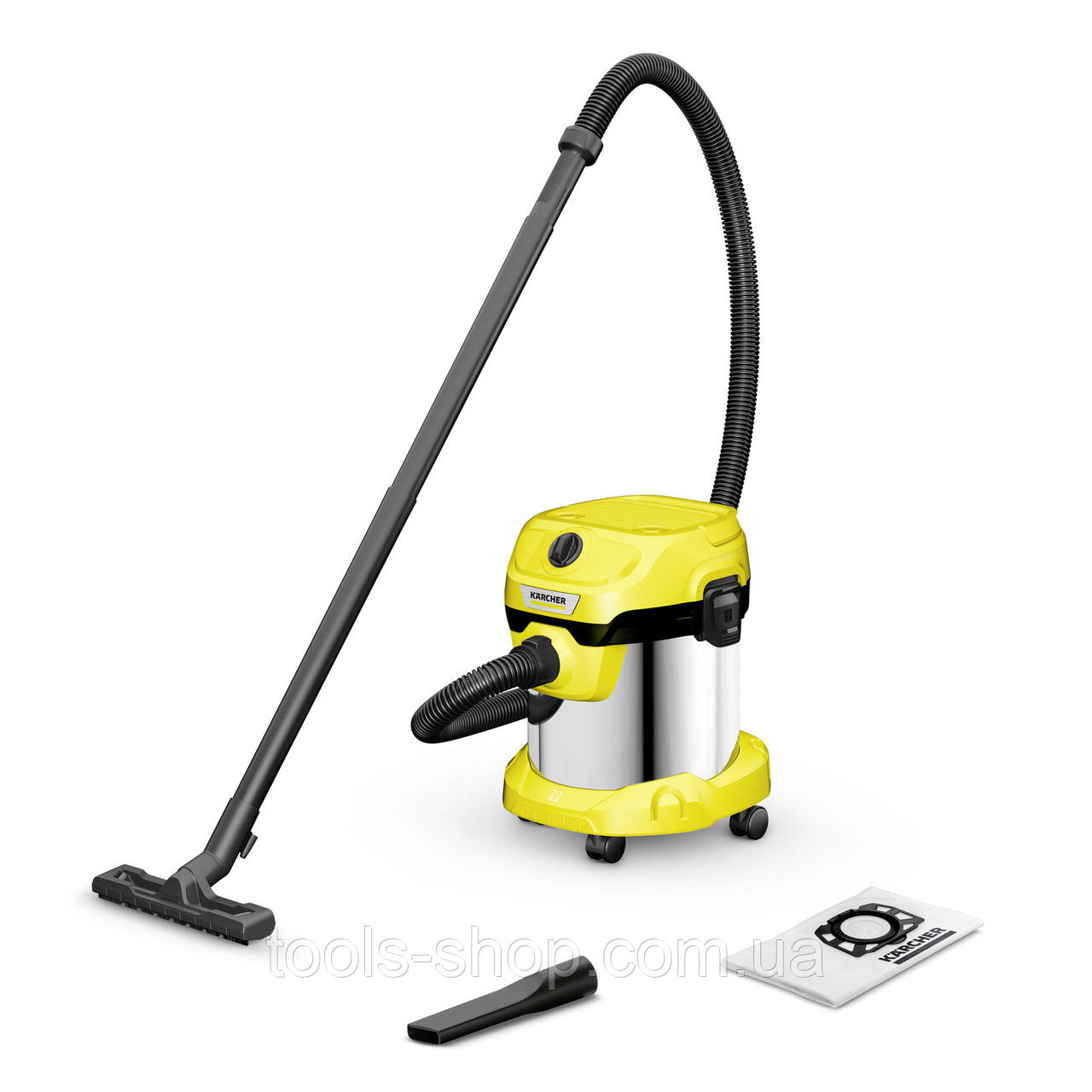 Універсальний пилосос для сухого та вологого прибирання Karcher WD2 Plus V-12/4/18/C 1000 Вт