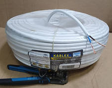 Кабель, провід ПВС 2х2,5 Одеса Каблекс (кратно 5м) білий