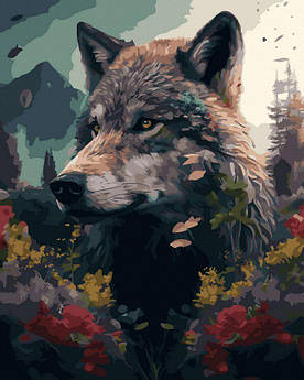 Картина за номерами Осінній вовк Нікітошка 40 х 50 см (ANG508)