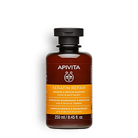 APIVITA Keratin Repair Питательный и восстанавливающий шампунь для сухих поврежденных волос, 250 ml