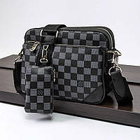 Брендова сумка через плече Louis Vuitton CK4753 сіра