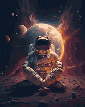 Картина за номерами Медитація в космосі Нікітошка 40 х 50 см (ANG491)
