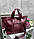 Сумка на плече жіноча велика модна сумка шоппер зерниста еко-шкіра з відбитком Луї Віттон, фото 7