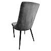 Стілець крісло зі спинкою на ніжках для вітальні кімнати кухні кафе Bonro B-426 сіре велюр, фото 7