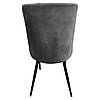 Стілець крісло зі спинкою на ніжках для вітальні кімнати кухні кафе Bonro B-426 сіре велюр, фото 8