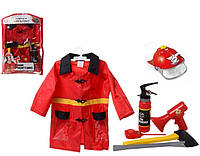 Набір пожежного F012 7 предметів (костюм, каска, сокира, вогнегасник і т. д.)