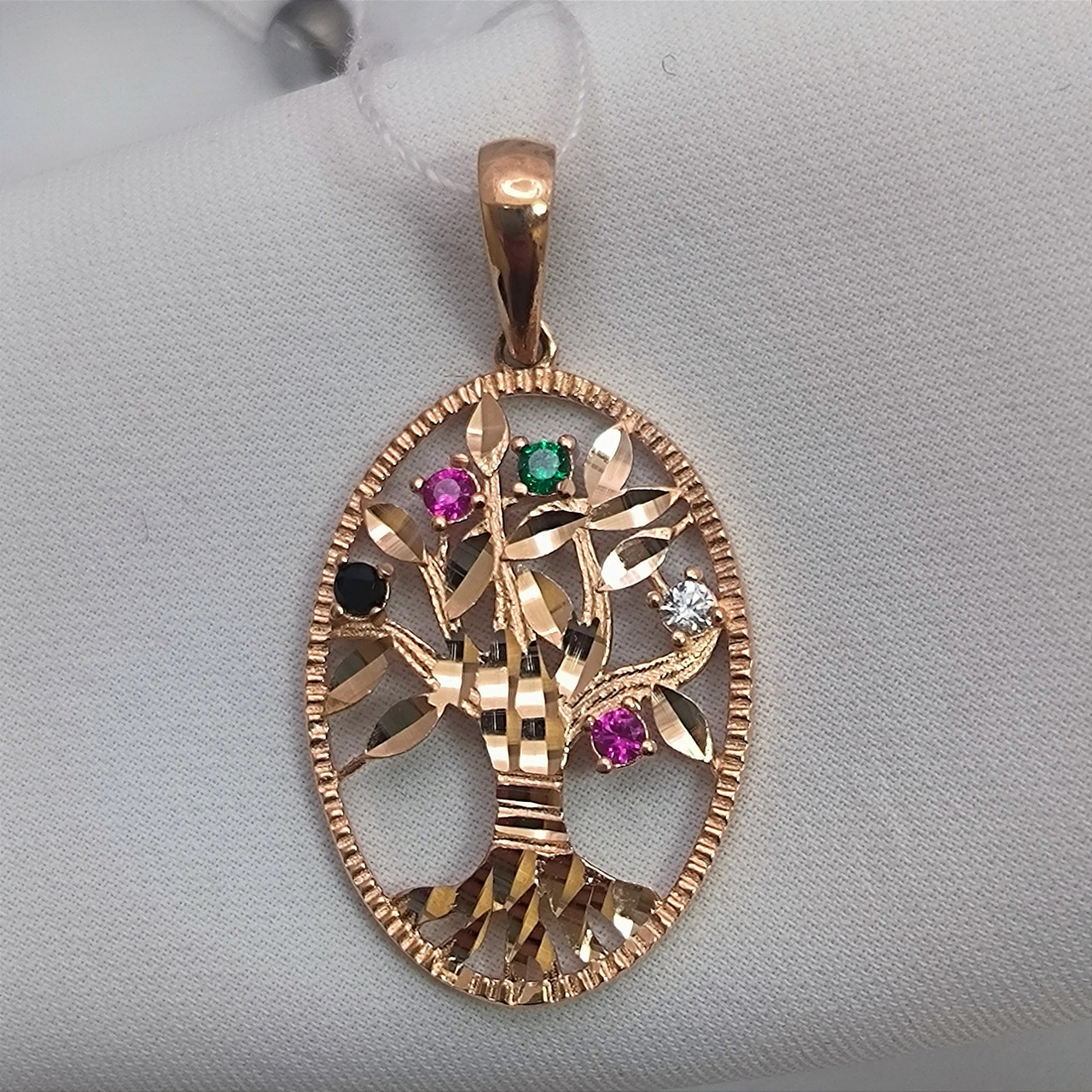 Золотий кулон 585 проби з цирконієм Ukr-gold.com