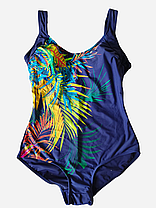 Цілісний купальник з принтом Samegame 112 синій на 50 52 54 56 58 український розмір, фото 3